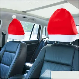 Christmas Decorations Decoration Car Seat Headrest Hat Er Santa Claus Decor Interior Accessories Drop Delivery Home Garden Festive P Dh6Rg