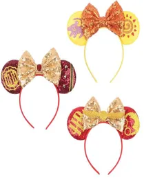 إكسسوارات الشعر 5039039 Big Sequins Bow Cartoon Mouse Ears Hairband Kidsbandband Opert Women Decoration European Trendy8107357