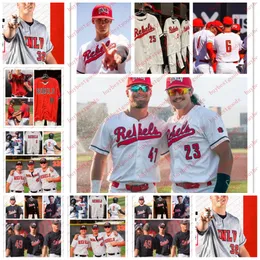 Custom Stitched college UNLV Runnin Rebels Baseball Jersey Rylan Charles Diego Alarcon Austin Kryszczuk Edarian Williams Henry Zeisler Mens Youth UNLV Jerseys