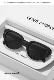 GM Solglasögon Luxury Designer Märke Personlighet Svart smalt ram Net Röda solglasögon Kvinnors nya Cat-Eye Solglasögon Avancerad europeisk och amerikansk stil Cool 9017