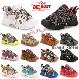 Designer flashtrek Series Sneakers for women men luxury Casual Shoes Crystals Removable oversize trainers mountain climbing shoes