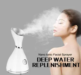 Nano Ionic spray Face Steamer spray máquina Ion steam Face Pulverizadores instrumento Hidratante facial umidificador Beauty Spa CX1996952