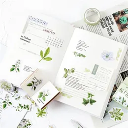 Presentförpackning 46 st/pack Gardenia Blossoms Mini Paper Diary Sticker DIY Scrapbooking Decoration Etikett