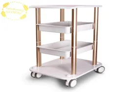 Salon Furniture Trolley Spa Styling Rolling Cart اثنين من المخزون الأمريكي من الألومنيوم في مركز التجميل 3595532