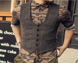 2019 Vintage Dress Vests For Men Slim Fit Men039s Suit Vest Male Waistcoat Gilet Home Casual Sleeveless Formal Business Jacket 9767548