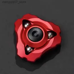 Beyblades Metal Fusion Three-Leaf-knapp fidget spinner rostfritt stål fingertopp Gyro Metal Hand Spinner Stress Relief Fidget Slider Vuxen Gift L240304