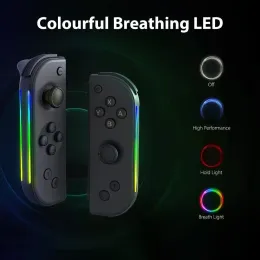 Gamepads Nuovo controller di switch joy pad controller luminescence laterale Joy cons L/R compatibile per Switch Nintend Joycon con Wakeup/Screenshot