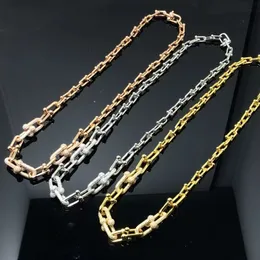 New High Version Bamboo Joint Full Diamond Necklace Bracelet Women's Fashion Versatile Trend Zircon Clawbone Chain