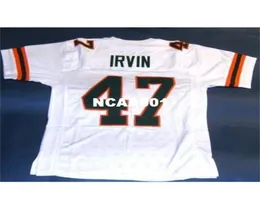 001 47 Michael Irvin Custom University of Miami Hurricanes Jersey College Jersey Size S4XL أو مخصص أي اسم أو رقم Jersey7443146