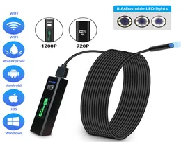 1200P WiFi Endoscope Camera Waterproof Inspection Snake Mini Camera USB Borescope for Car for Iphone Android Smartphone4858389
