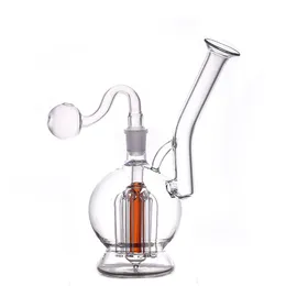 Arm Tree Perc Glasbongs Rauchen Wasserpfeifen Stabile Basis Kleine Dab Bohrinseln Wachswasserbong mit gebogenem Hals und 14 mm männlichem Glasölbrennerrohr Günstigster Preis