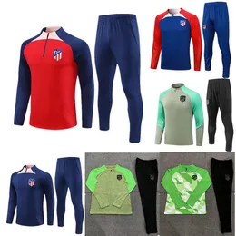 2023 2024 Crianças adultas Atlético de Madrids Autora Chandal Futbol Treinamento de futebol Treinamento 23 24 Madries Tracksuits Set Men Camiseta de Football Jacket AAA