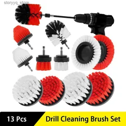Cleaning Brushes Drill Cleaning Brush Set 13 Pcs Power Cleaning Scrub Brush Kit for Cleaning Bathtub Car Boat Motorcycle Bathroom Surface KitchenL240304