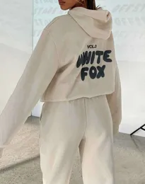 Tracksuit White Designer Fox Hoodie Set Two 2 Piece Set Women Herrkläder sportig långärmad tröja med huvtraktioner Spring Autumn Winter SMA 11ess