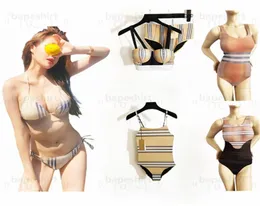 Khaki Plaid Swimwear Luxury Padded Women039s Push Up Swimsuits Outdoor Beach Tourism Vacation Hipster Bandage Designer Wear3706364