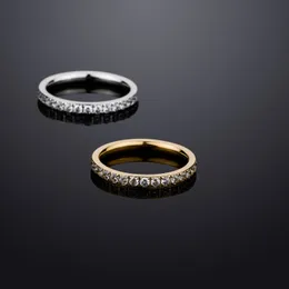 Кольцо в стиле хип-хоп из нержавеющей стали, однорядное, простое индивидуальное кольцо с полной дрелью