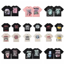 ヘルスターシャツヘルスターTシャツメンズアンドレディースデザイナーTシャツ、ビンテージヘルスター、ファッショナブルな洗浄ファブリックストリートグラフィティ刻まれたフォイルメンズプラスサイズ