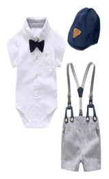 Kleidung Sets Gentleman Baby Junge Sommer Anzug Mode 024 Monate Infant Party Taufe Weihnachten Kinder Jungen Kleidung 3 stücke 9968036