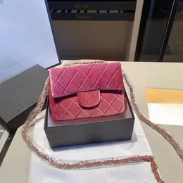 Üst düzey tasarımcı çanta Kadınlar Crossbody el çantası Chan Moda Yepyeni Velvet Elmas Kontrol Flip Tote Çanta Çok Lüks Zincir Omuz Messenger Çantası