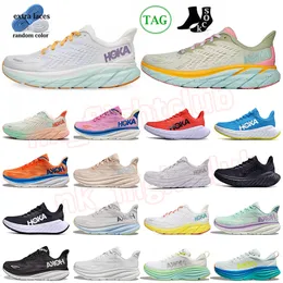 2024 Outdoor Casual shoes Bondi 8 Clifton 8 9 for Men Women Sneaker Loafers Triple white black Orange On Blue Cloud Carbon X2 x3 Platform Trainers jogging big Size US 14