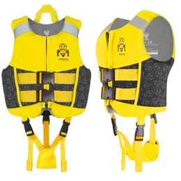 Neoprene Life Jacket for Kids Buoyancy Life Vest Boys Girls Surfing Vests Diving Flotation Swimming Aid Child 240219