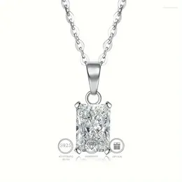 Pendants 1-2CT Radiant Cut Moissanite Pendant Necklace Classic Holiday Birthday Gift For Her Family And Friends
