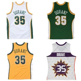 Stitched basketball jerseys Kevin Durant #35 2007-08 green mesh Hardwoods classic retro jersey Men Women Youth S-6XL