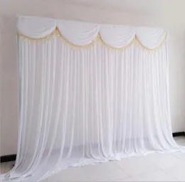 10x10ft Ice silk elegant wedding backdrop curtain drape wedding supplies curtain drapes background for party event TiedPiped6789868