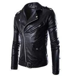 Men Fashion Pu Leather Stuct Spring Autumn Style British Style New Gen Leather Stuct jacket stack stack stack stack stack male male black m3xl5362127