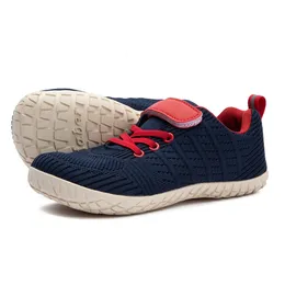 ZZFABER tênis descalço infantil malha flexível sapatos casuais macios para meninos meninas calçados esportivos de corrida 240220