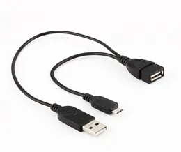 10PCSLOT Micro USB Host OTG Cable with USB power Male Female usb cable for tablet pc for Android Unversal8501493