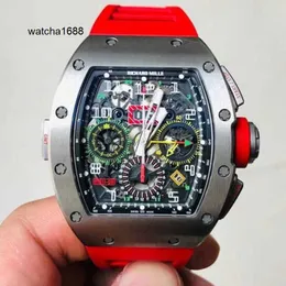 Exklusive Uhr Heiße Armbanduhren RM Armbanduhr RM11-02 Serie Maschinen 50 * 42,7 mm Mode RM1102 Titan