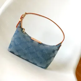 LL10A Blue Denim Handbag 2024 New Fashion Bag Mirror High Quality Interm Bag Blower Old Middle Locient Clothing Bag Women Bag Wimingite Packaging Free