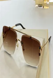 New fashion design sunglasses 0268 frameless square cut lens classic design sunglasses top quality uv400 protective glasses2052838