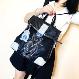 Женская сумка через плечо, 2 цвета, популярная в этом году сумка с мультяшным бриллиантом, уличная складная модная кожаная сумка-рюкзак, ежедневная сумка-мессенджер с героями мультфильмов, 6376-6 #