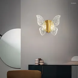 Vägglampdesigner inomhus heminredning trappljus ledande fjäril dekorativ belysning fancy