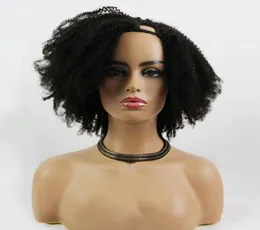 Parrucche per capelli umani mongoli ricci afro crespi stile corto U Parte Parrucche 200 Densità fatte a macchina 826 pollici per donne nere7229030