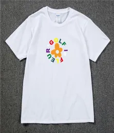 Mode mäns t-shirts golfblomma omröstning igor tyler creator skridskor kort ärm tees skjorta bomull män avslappnad all-match tops7528935