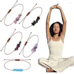 Strand Women Men Natural Stone Quartz Crystal Beads Bracelets Hand Bangle Reiki Healing Rock Charm Energy Hematite Yoga Chakra Jewelry