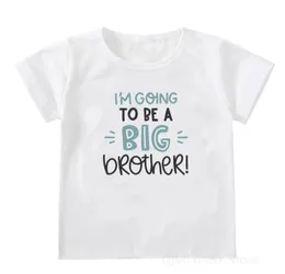 Tshirts I039M będą Big Brothersister Summer Children 039S Shortsleeved Tops Casual Kids Thirt Ubrania Trendia TE6580939
