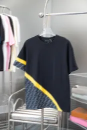 Tidvatten nuvarande lyxiga män lösa runda nacke ren bomull kort ärm t-shirt män mode högkvalitativ kappa