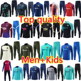 2023 24 Futbol Terzini Barcelona Trailsuit Futbol Trailsuit Camisetas De Eğitimi 22 23 24 Erkek ve Çocuk Kiti Chandal Survetement Barca Kıyafet Kazak Spor Giyim