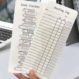 Tracker di lettura Segnalibro Scrapbook Libro riutilizzabile per tessera della biblioteca Leggero