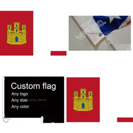 Banner Flags İspanya İspanyol Castillala Mancha Bayrak 3ft x 5ft Polyester Uçan 150 90cm Özel Outdoor9094830 Bırakan Teslimat Ev Garde Dhefz