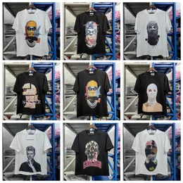 Summer Men Cotton T-Shirt Printing Tops Tees Letter Short Sleeve Streetwear 2024ss