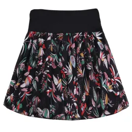 skirt ZuoLunOuBa Summer Casual Fashion Bohemian Style Dance Women Skirt Chiffon Floral Harajuku Elastic Waist Skirts Retro Female