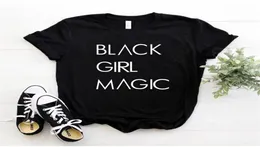 BLACK GIRL MAGIC Letters Print Damen T-Shirt Baumwolle Lässiges lustiges T-Shirt für Damen Top T-Shirt Hipster Tumblr 6 Farben Drop Ship T2005289364258