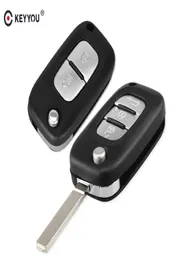 Capa para chave remota de carro com 23 botões, dobrável, lâmina sem cortes, para renault fluence clio megane kangoo modus9371799