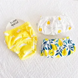 3 parça/lot bebek eğitimi pantolon 6 katman Bebe Bezi Yeniden Kullanılabilir Yıkanabilir Pamuk Elastik Bel Bezi Bebek Bebekleri 8-18kg Nappy 240229