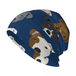 Basker pitbull huvuden stilfull stretch stickad slouchy beanie cap multifunktion skalle hatt för män kvinnor